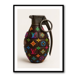 Louis Vuitton Fashion Inspired Grenade Wall Art  